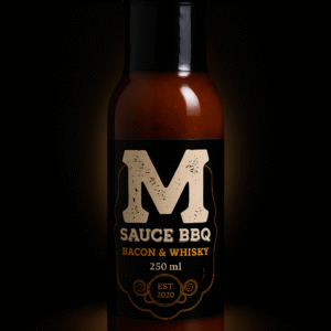 Bouteille de la sauce BBQ "M" par MO.