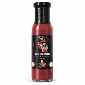 Bouteille de sauce BBQ aux bleuets et jalapeño BonBBQ, 250 ml
